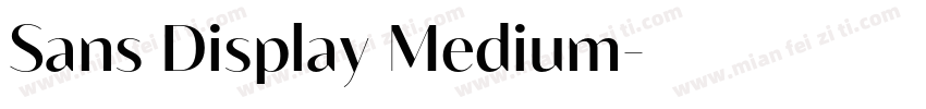 Sans Display Medium字体转换
